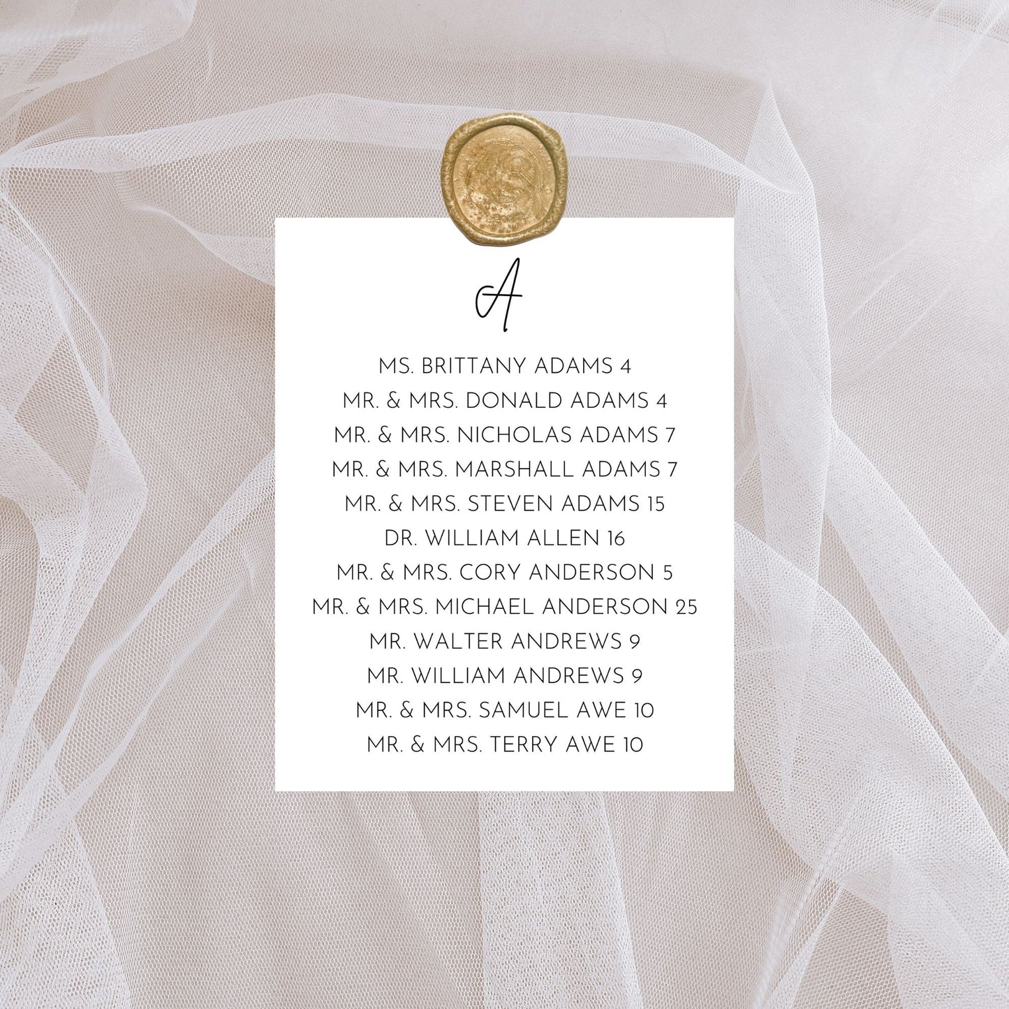 Minimalist Wedding Seating Chart Card Template, Modern Assigned Seating Chart Cards, Simple Seating Chart Cards for Wedding, Wax Seal Cards