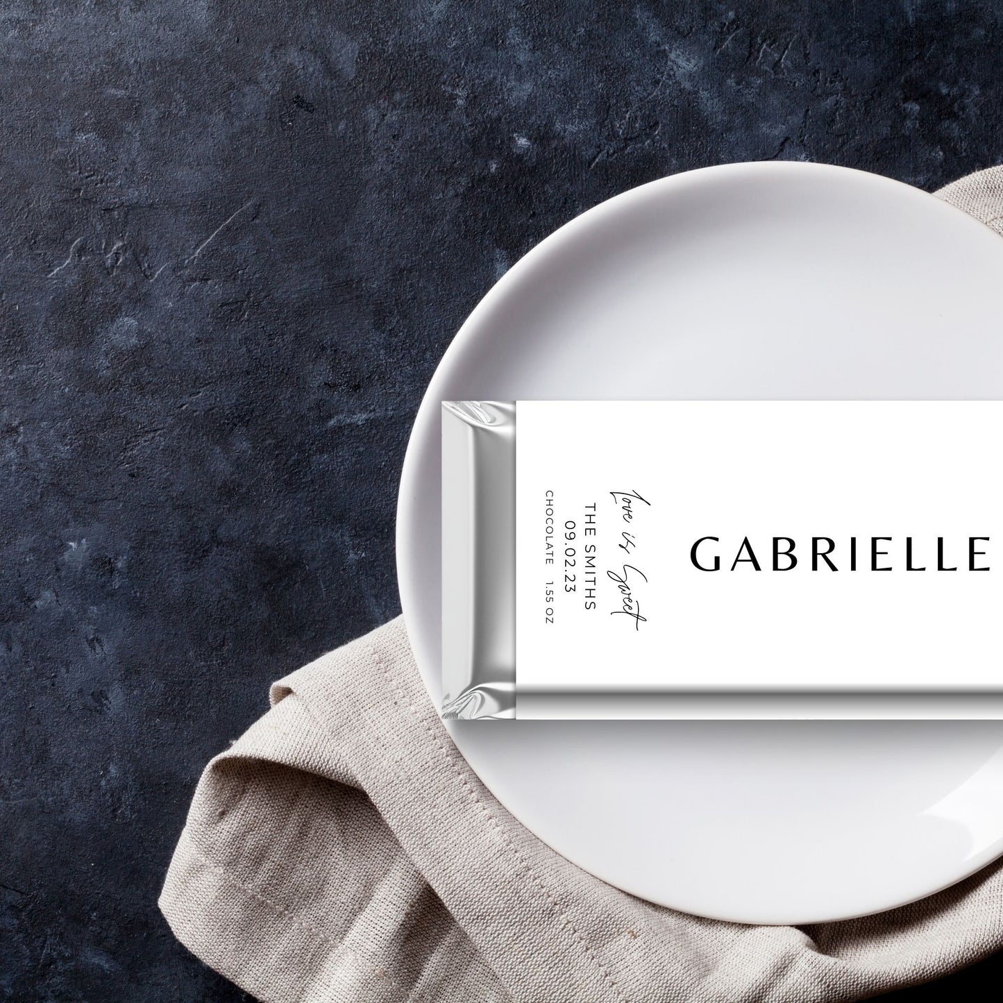 Printable Chocolate Bar Wrapper Template, Wedding Place card Chocolate Wrapper Canva, Minimalist Candy Bar Wrapper, Black and White Wrapper