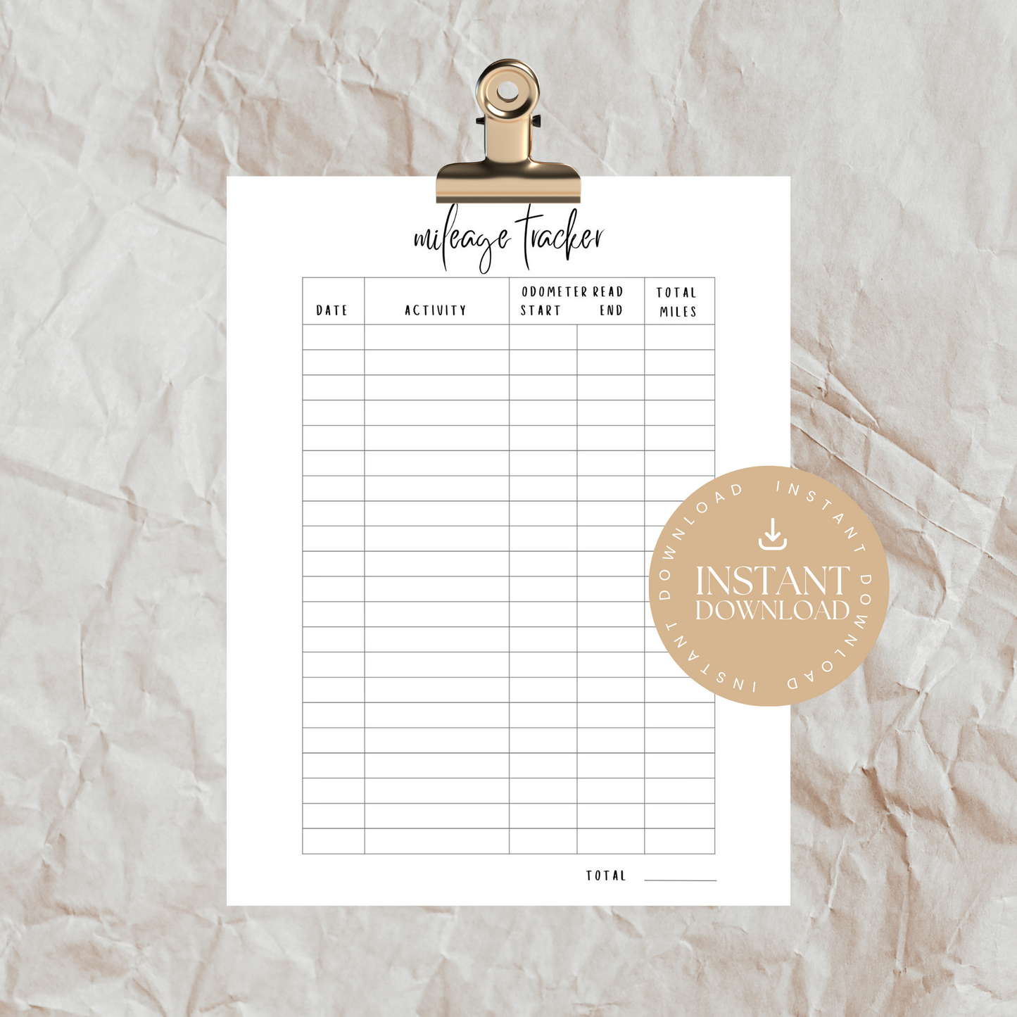 Mileage Tracker Printable | Vehicle Mileage Tracking | Business Mileage Log | Personal Mileage Tracker | Car Mileage | Tax Deduction