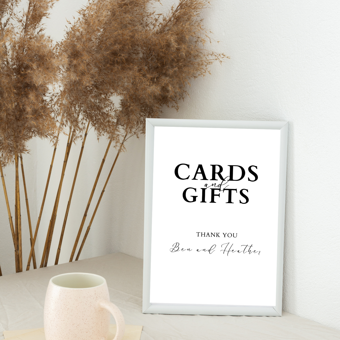Minimalist Cards and Gifts Sign | Editable Cards and Gifts Wedding Sign | Wedding Sign | Simple Gifts Sign | DIY Canva Template |