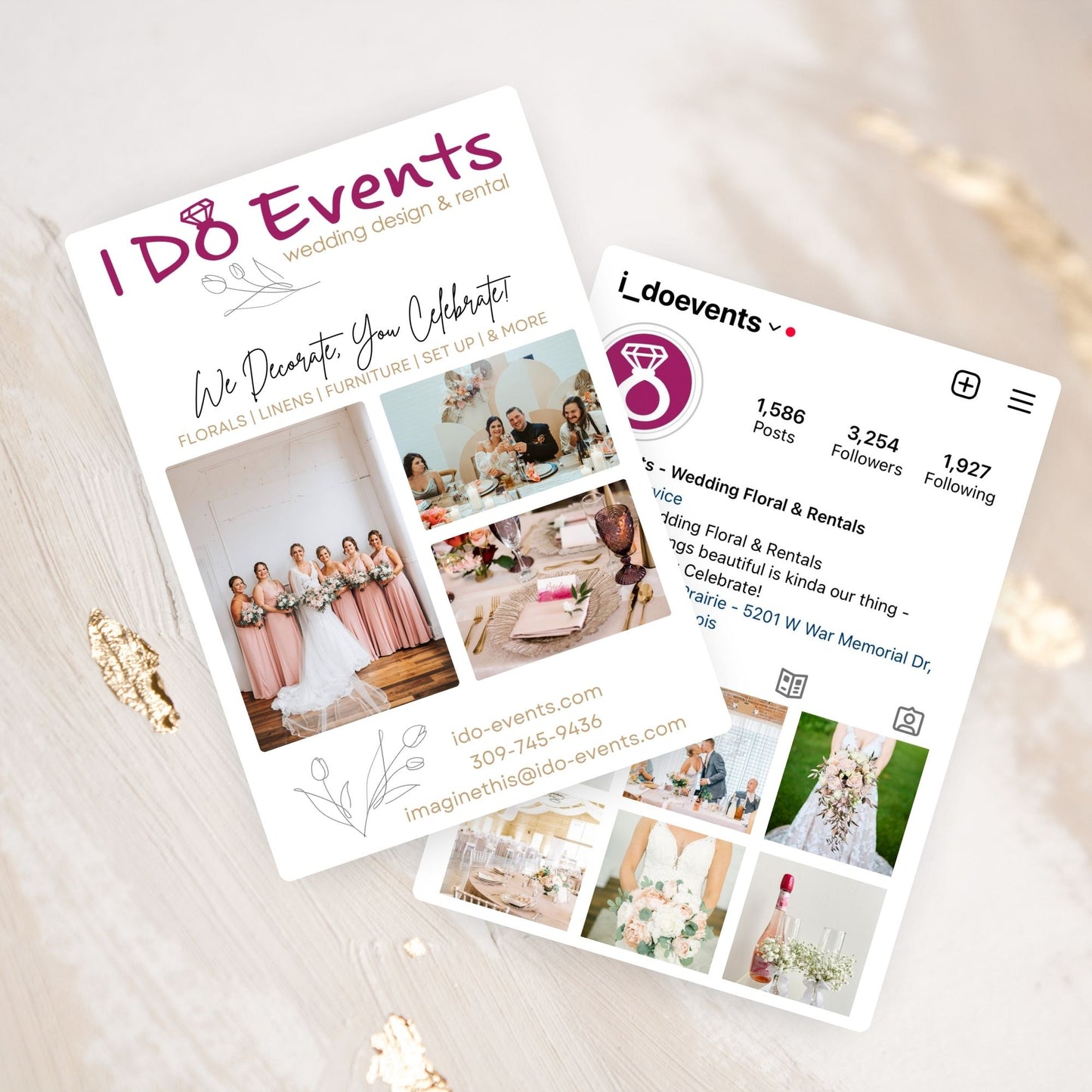 Wedding Expo Marketing Flyer Template, Bridal Marketing Card, Instagram Grid Marketing Flyer, Postcard Marketing Canva DIY Template