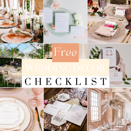 WEDDING DECOR CHECKLIST | WEDDING DESIGN GUIDE