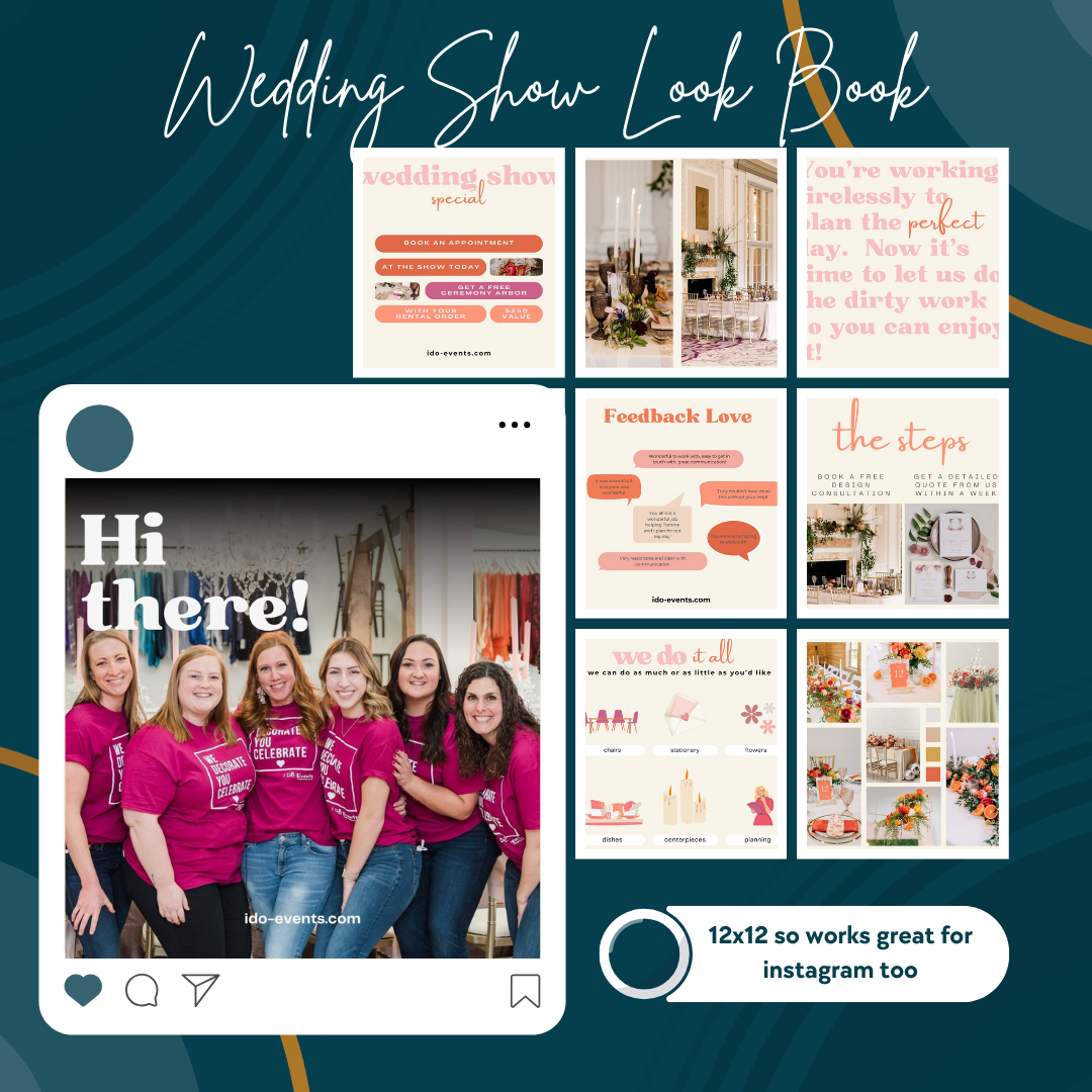 Wedding Show Look Book | Expo Booth Look Book | Bridal Show Mood Boards | Bridal Show Look Book | Scrap Book Template | Magazine Template