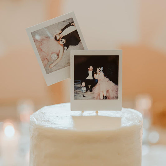 Editable polaroid photo cake topper, retro cake topper, picture topper, wedding cake toppers, vintage cake topper, DIY custom cupcake topper